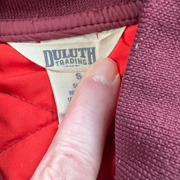 Duluth Trading  Agiloft Womens Bran Coat Quilted  Bomer Jacket S Red/Maroon - Picture 2 of 7